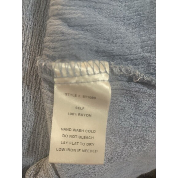 Tassels N Lace. Women’s blue Embroided tank top With ties And Tassles.M. B43 - Picture 4 of 4